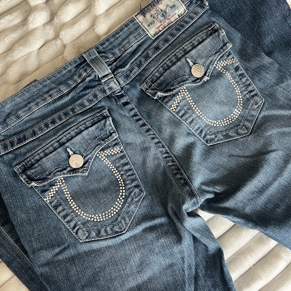 [RARE] True Religion bedazzled low-rise jeans